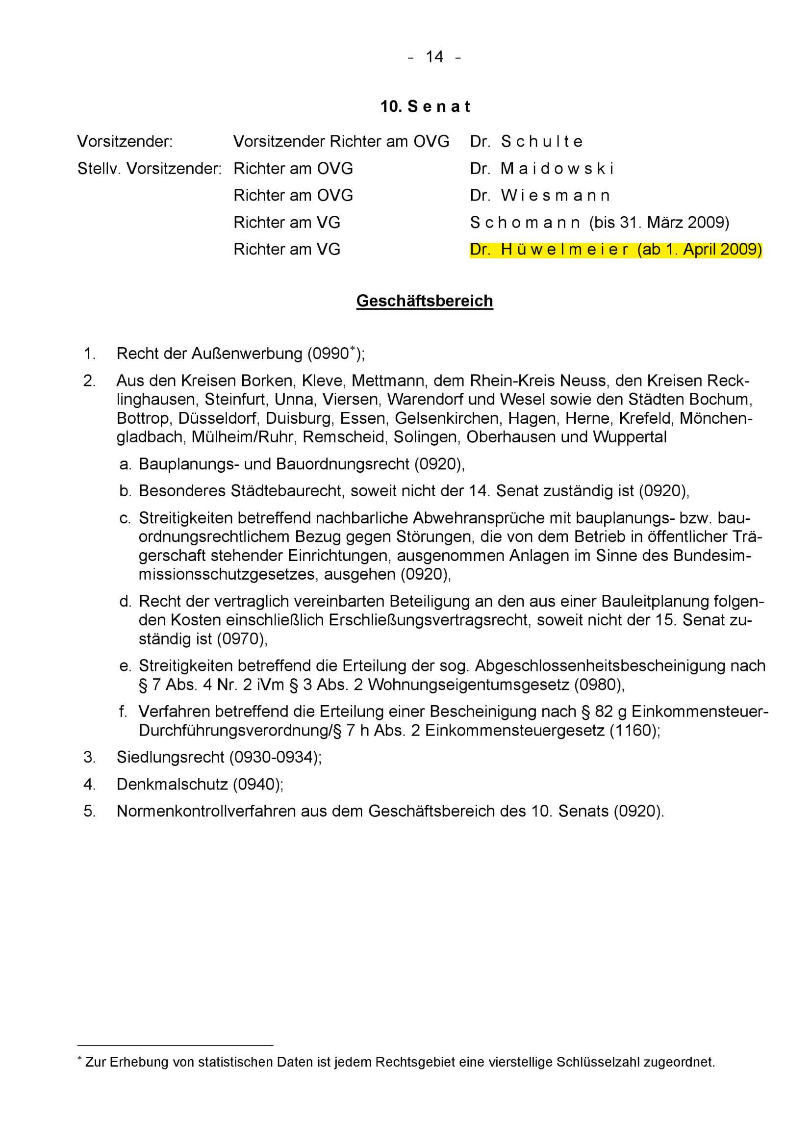 Anlage 1 zu meiner Gegenvorstellung vom 22.08.2009 zum Beschluß der Richter Kuschnerus, Rasche-Sutmeier, Dr. Hüwelmeier vom 03.07.2009